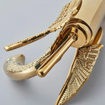 Swan Single Handle Golden Basin Faucet