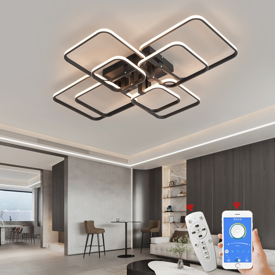 Modern Art Shapes Smart Home LED Chandelier - Image 0