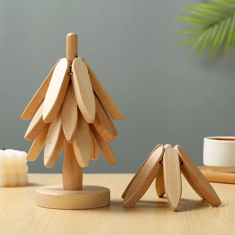 Wooden Tree Heat Resistant Coaster Set - Image 2