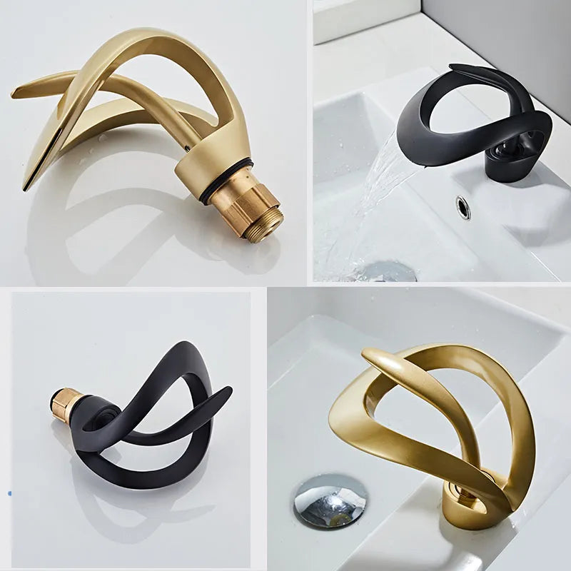 Modern Creative Brass Waterfall Design Faucet