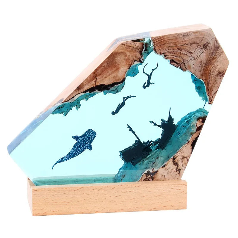 Deep Ocean Resin Decorative Night Lamp - Image 3