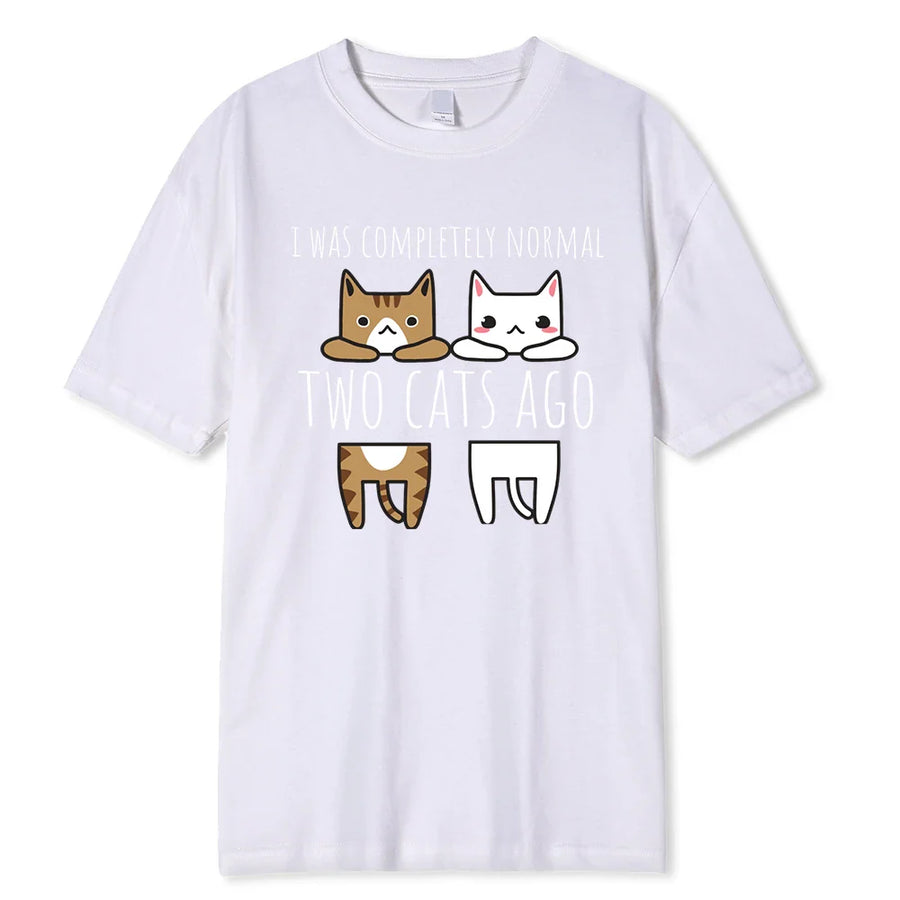I Was Completely Normal Two Cats Ago Breathable Funny T-Shirt - Image 11