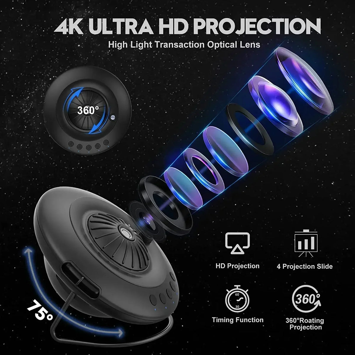 Star Explorer UFO LED Galaxy Projector