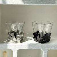 Geometric Onyx Base Glass Cup - Image 5