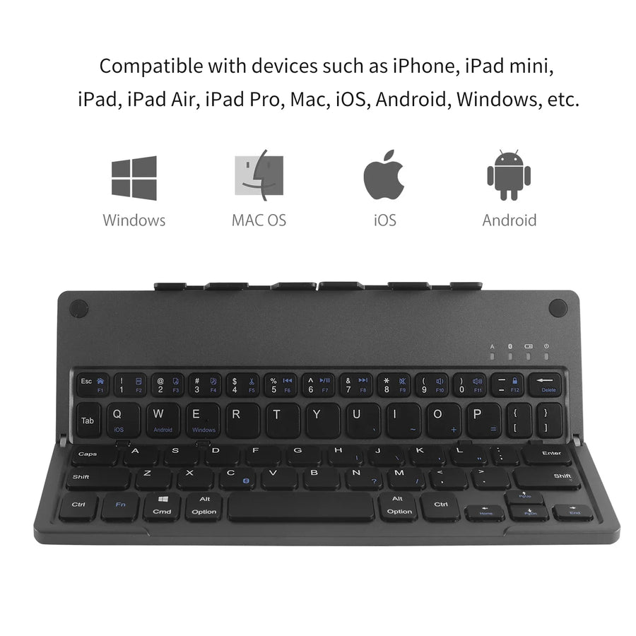 Travel-Friendly Foldable Wireless Keyboard Phone Holder - Image 2