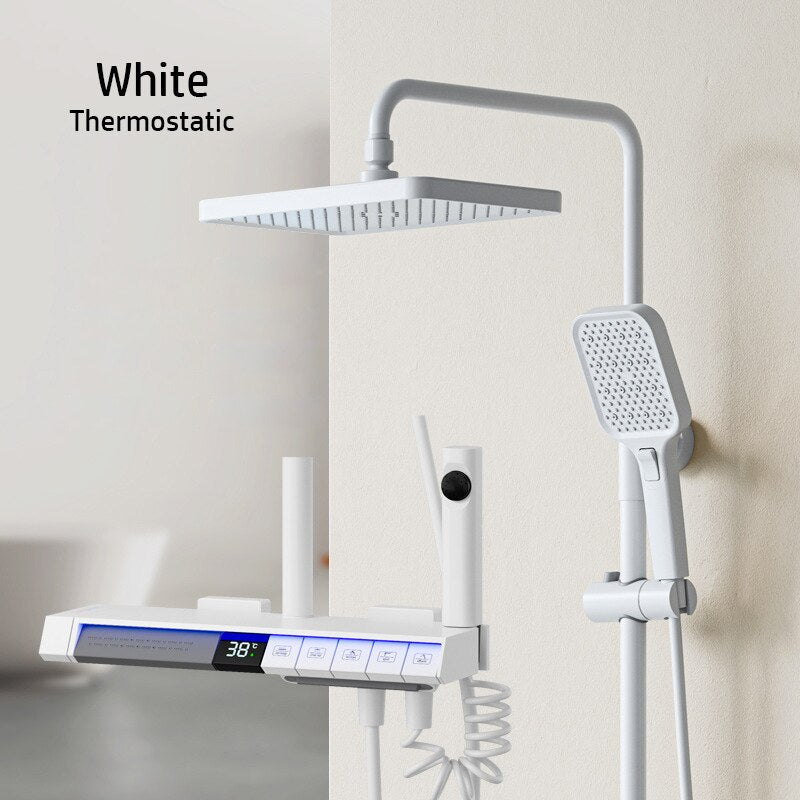 Rainfall Spa Therapy Digital Thermostatic Shower System Set - Image 10