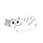 Wall-Mounted Lazy Kitten Bathroom Organizer Shelf