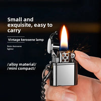 Spark Tag Metal Windproof Kerosene Keychain Lighter - Image 4