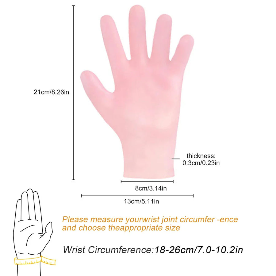 Waterproof Aqua Care Silicone Spa Gloves - Image 2