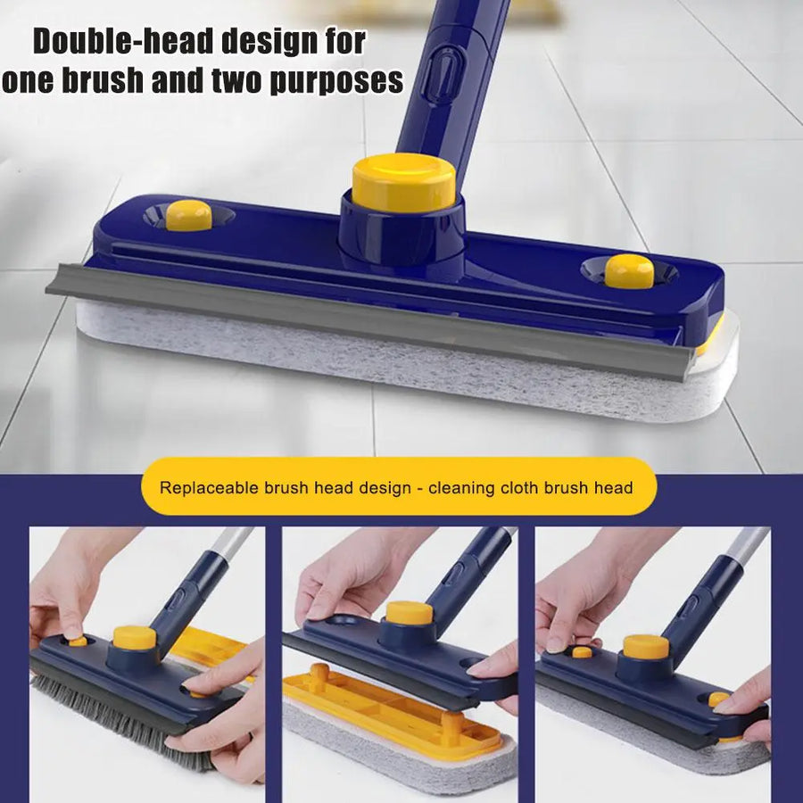 2in1 V-Shaped Long Handle Floor Scrub Edge Cleaner Brush - Image 5