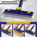 2in1 V-Shaped Long Handle Floor Scrub Edge Cleaner Brush