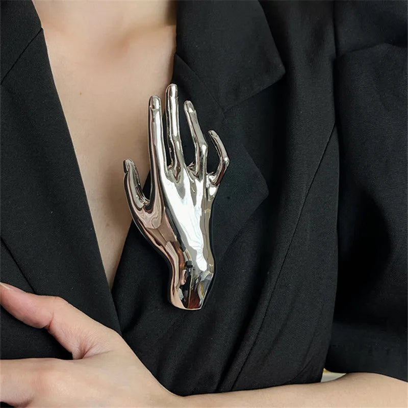 Hand Accent Art Brooch Pin - Image 7