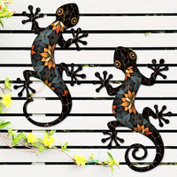 Artistic Mosaic Gecko Wall Decor - Image 1