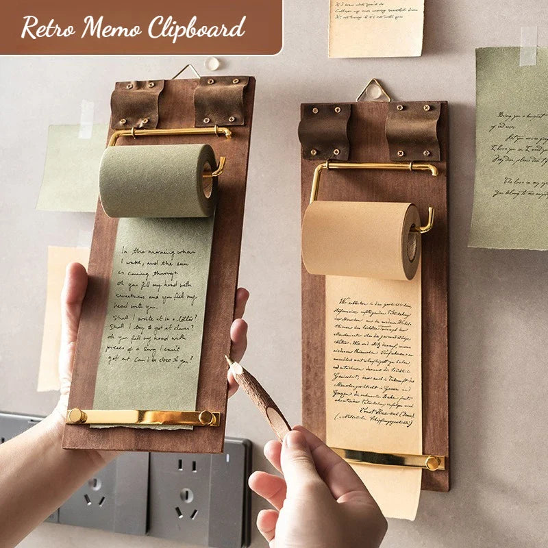 Roll-Note Wooden Clipboard - Image 2