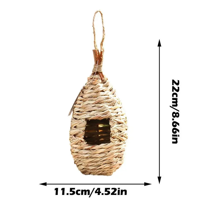 Rustic Natural Wicker Outdoor Birdhouse - Image 9