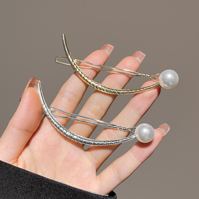 Korean Style Elegant Pearl Hair Clip - Image 10