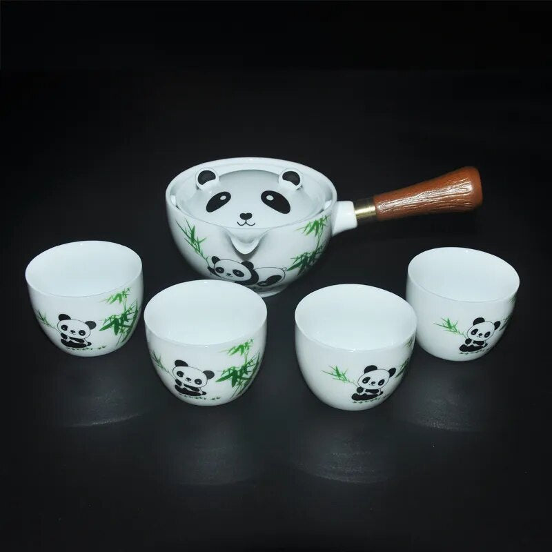 Panda Spin Rotating Tea Set - Image 0