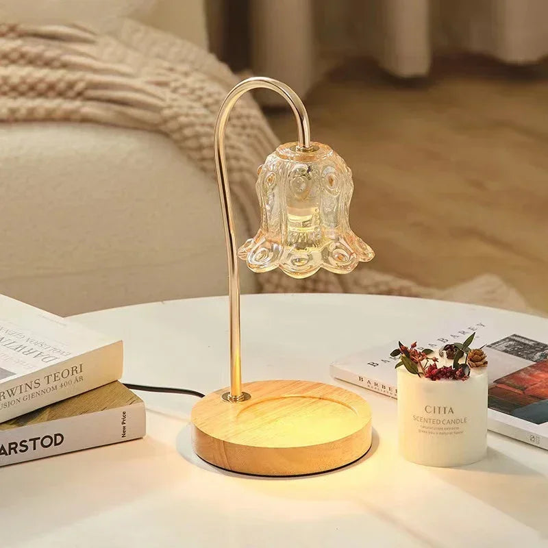 Flower-Shaped Warm Audience Candle Warmer Lamp - Image 2