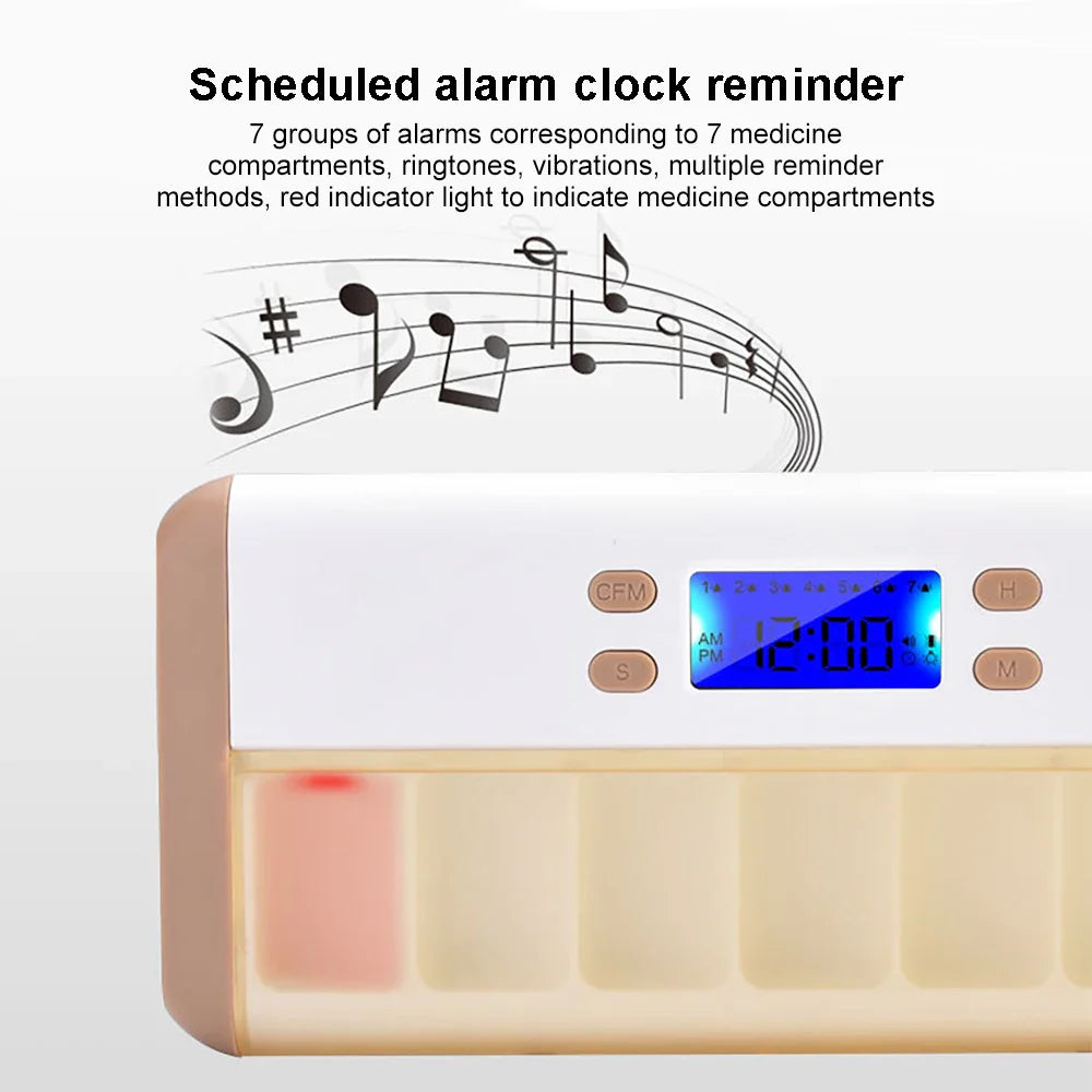 Automatic Alarm Smart Reminder Pill Organizer Box