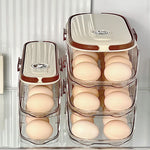 Fridge Organizer Automatic Rolling Transparent Egg Storage Box