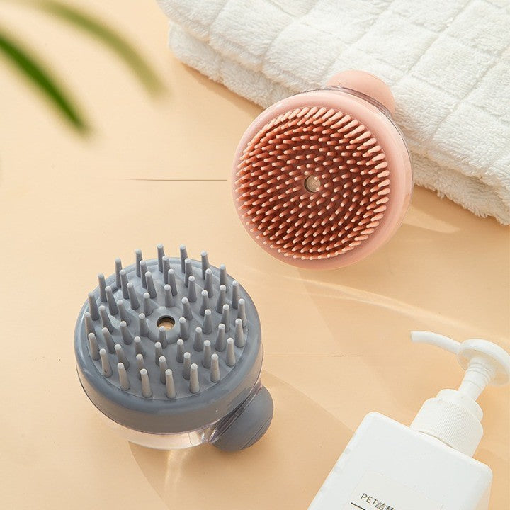Quick Clean Shampoo Dispenser Hair Massager Brush - Image 1