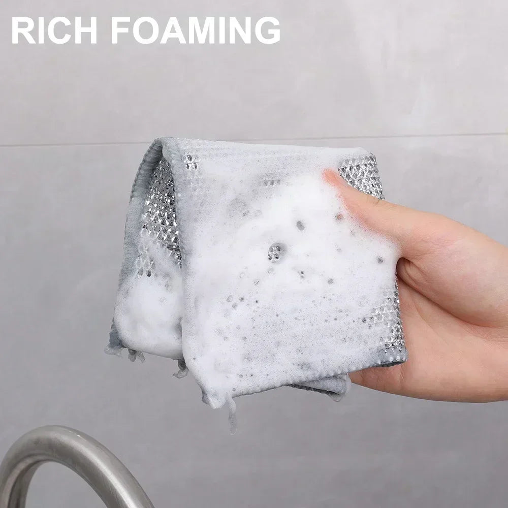 Non-Stick Iron Wipe Double Layer Wire Cleaning Cloth