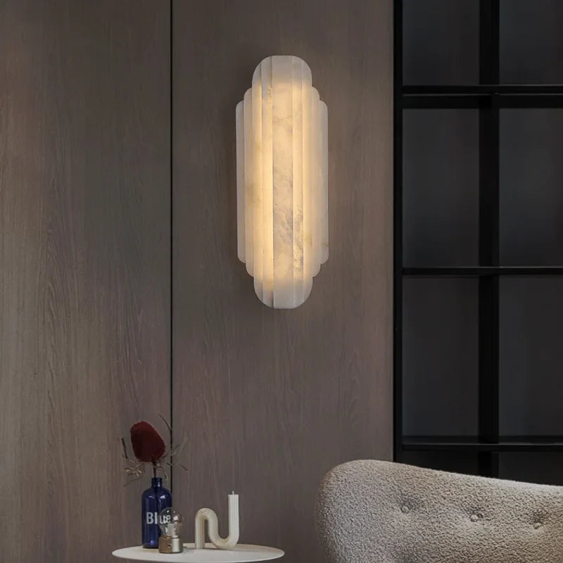 Art Deco Marble LED Wall Sconce Lamp - Image 3