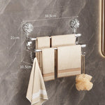 Double Rod Strong Suction Power Towel Rack