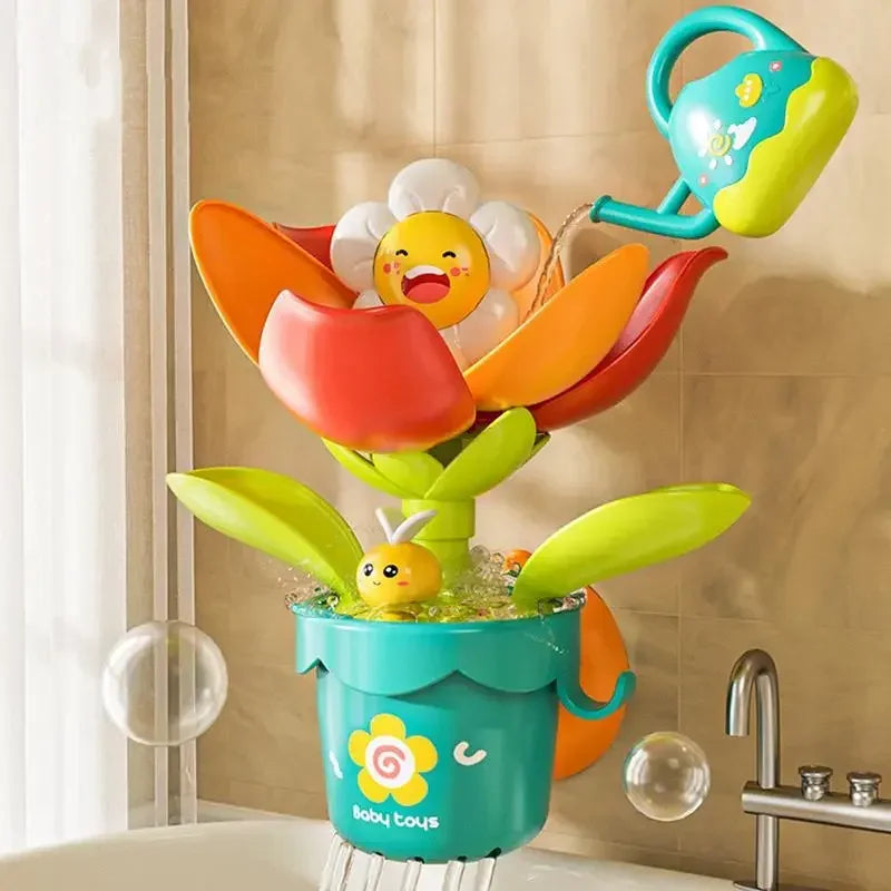 Blooming Flower Waterfall Baby Bath Toy - Image 2