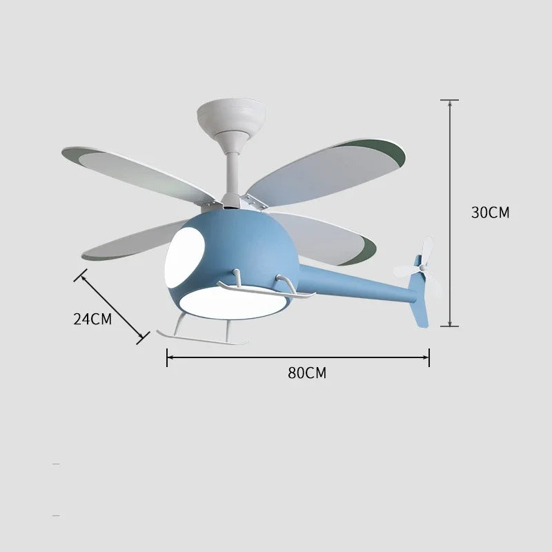 Sky Patrol Children Bedroom Ceiling Fan Light