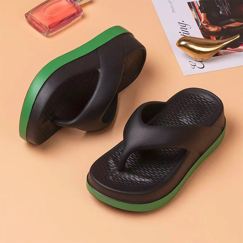 Korean Style Thick Sole Summer Slippers - Image 4