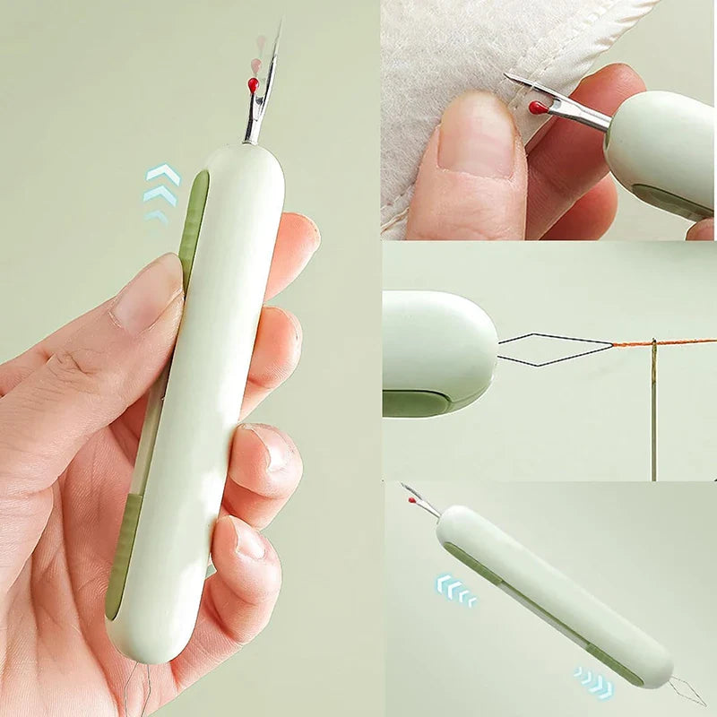 Dual-Purpose Needle Threader Seam Ripper Tool