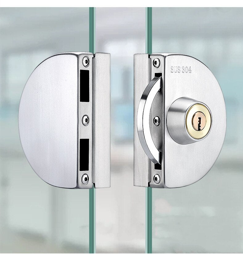 Sliding Door Stainless Steel Safety Glass Door Lock - Image 11