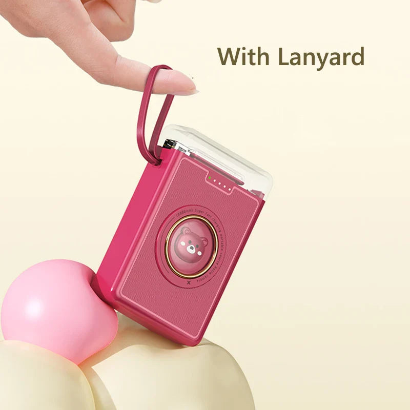 Mini Cute Built-in Cable LED Powerbank - Image 5