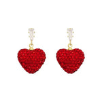 Red Romance European Style Heart Earrings