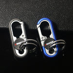 Steel Secure Double Ring Hook Keychain