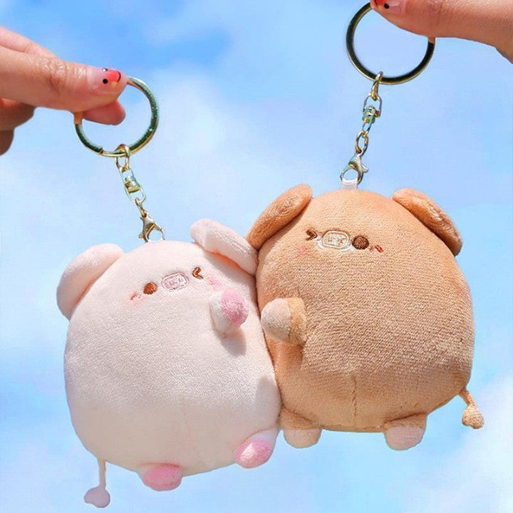 Love Birds Cute Plush Magnetic Keychain