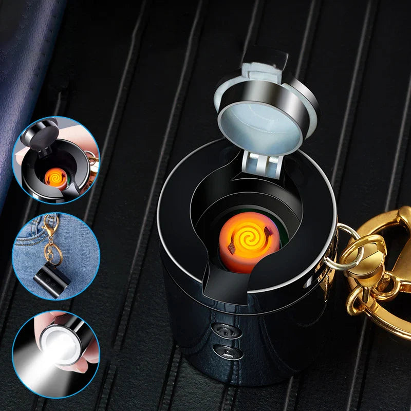 Creative Barrel Rechargeable Flashlight Lighter - Image 1