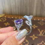 Majestic Hummingbird Gemstone Ring