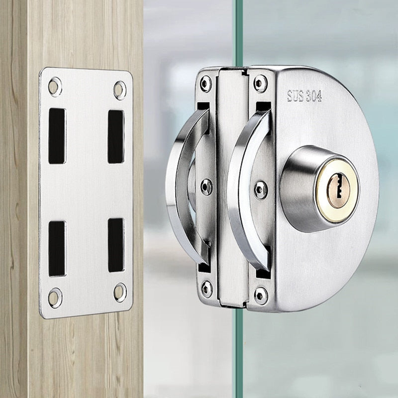 Sliding Door Stainless Steel Safety Glass Door Lock - Image 10