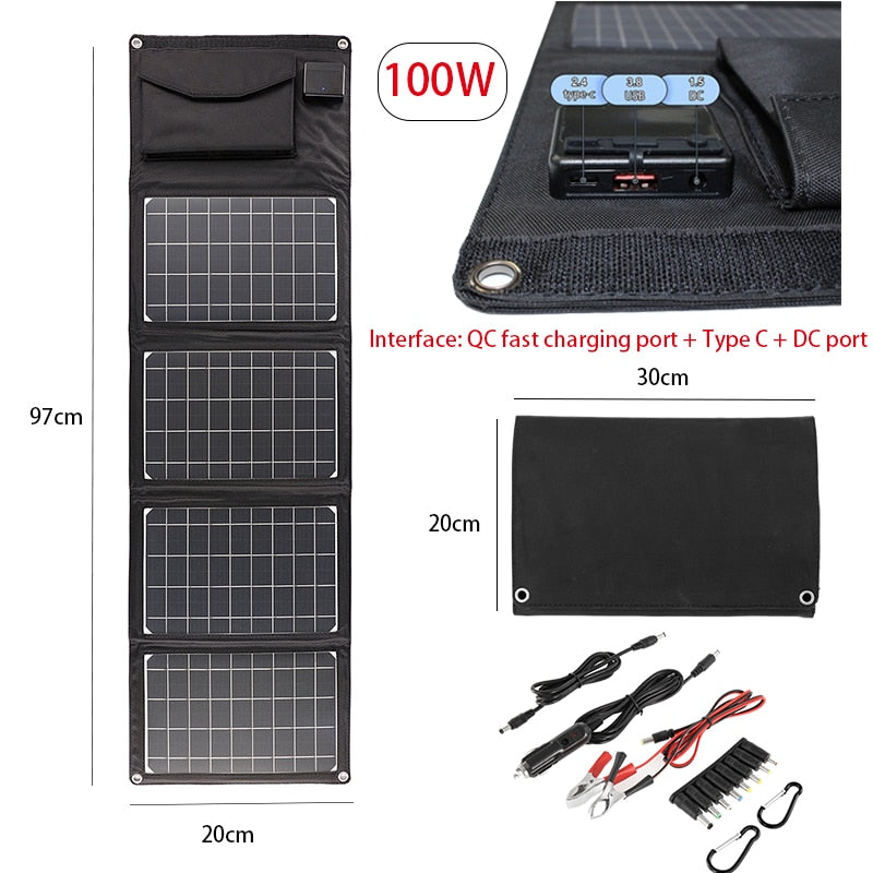 Solar Power Foldable Travel Power Bank