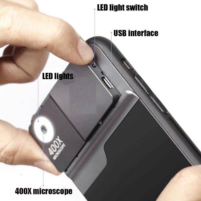 400x Adjustable Expert View Microscope Universal Phone Lens - Image 6