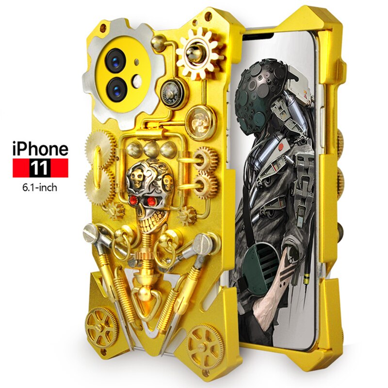 Mechanic Skull Cyberpunk Style iPhone Case - Image 7