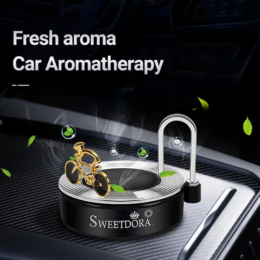Mini Bicycle Car Solar Power Aromatherapy Decor - Image 3