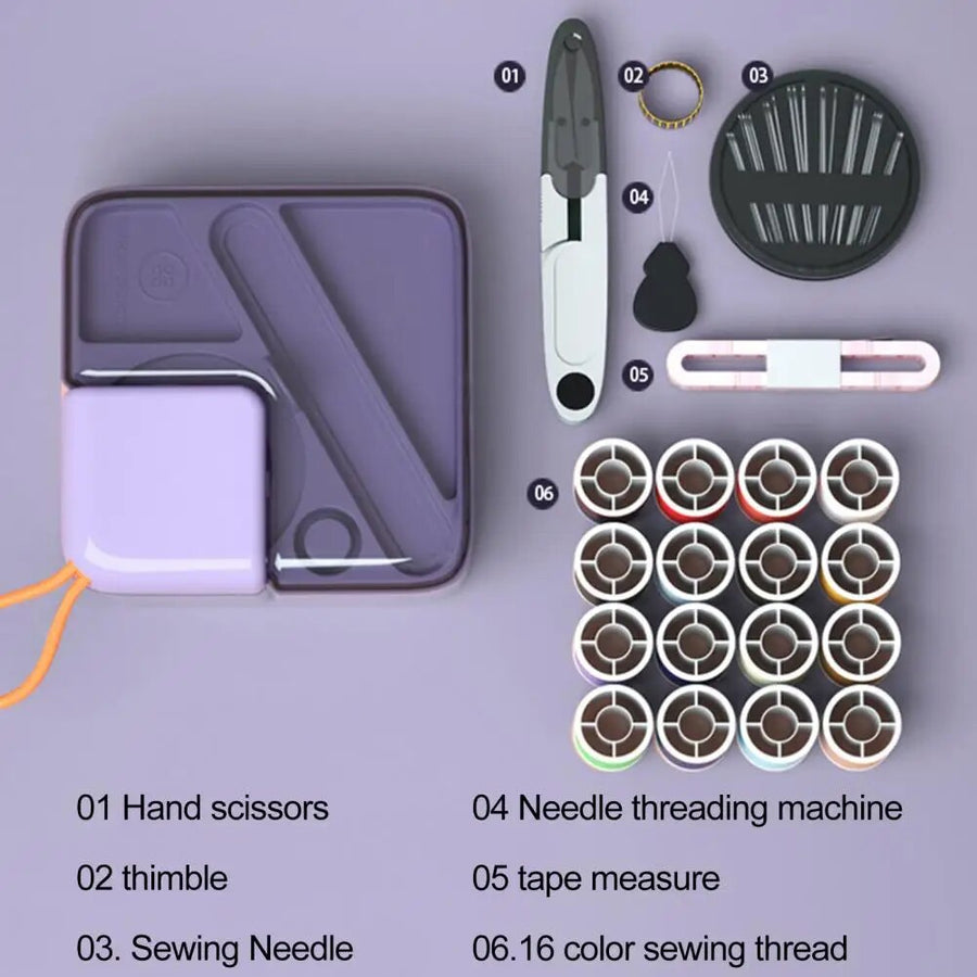 Trendy Pastel-Colored Travel Sewing Kit - Image 4