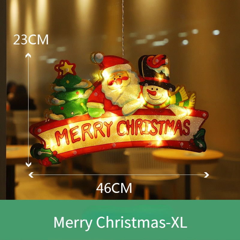 Flashing Christmas Decor Window Hanging Lights - Image 13