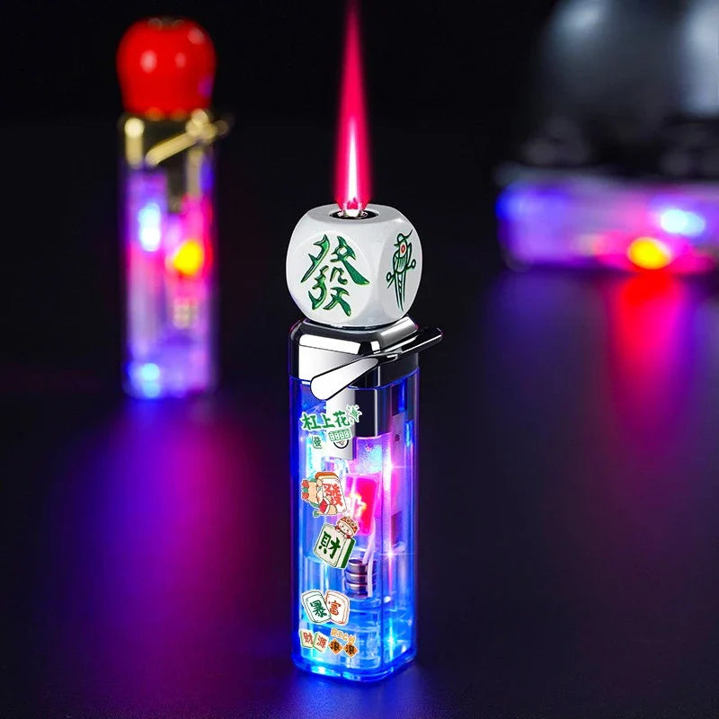 Rotating Dice Head LED Jet Flame Lighter - Image 5