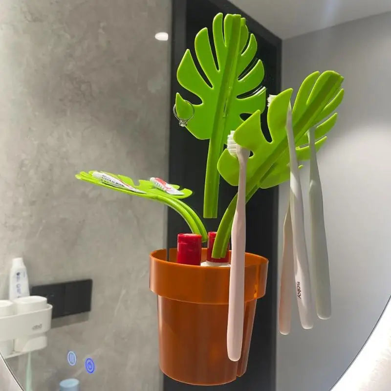 Mirror Pot Bathroom Organizer