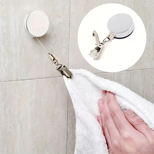 SnapBack Self-Retracting Bathroom Towel Hook - Image 0