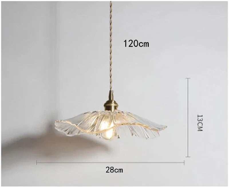 Blush Bloom Vintage Glass Pendant Light
